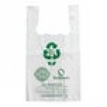 Choice 1/6 Standard Size 3 Mil White Reusable Extra Heavy Duty Plastic T-Shirt Bag - 150/Case Choice 1/6 Standard Size 3 Mil White Reusable Extra Heavy Duty Plastic T-Shirt Bag - 150/Case