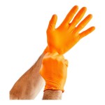 Lavex Pro Nitrile Orange Heavy-Duty Powder-Free 6 Mil Thick Diamond-Textured Gloves - Large - 1,000/Case Lavex Pro Nitrile Orange Heavy-Duty Powder-Free 6 Mil Thick Diamond-Textured Gloves - Large - 1,000/Case
