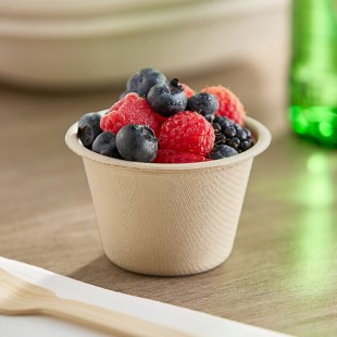 EcoChoice 4 oz. Compostable Natural Plant Fiber Portion Cup - 100/Pack