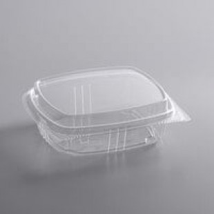 Genpak 8 oz. Clear Hinged Deli Container with High Dome Lid - 200/Case Genpak 8 oz. Clear Hinged Deli Container with High Dome Lid - 200/Case