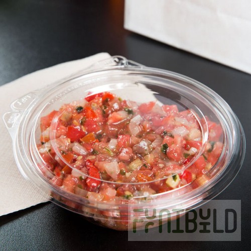 Dart SafeSeal 8 oz. Plastic Tamper-Resistant, Tamper-Evident Bowl with Flat Lid - 240/Case