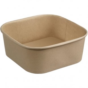 Solia Lingot Bamboo Fiber 44 oz. Square Container with Polypropylene Coating - 300/Case Solia Lingot Bamboo Fiber 44 oz. Square Container with Polypropylene Coating - 300/Case