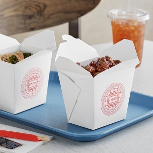 Emperor's Select 32 oz. Asian Microwavable Paper Take-Out Container - 50/Pack