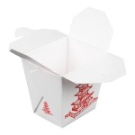 Fold-Pak 16MWPAGODM 16 oz. Pagoda Chinese / Asian Microwavable Paper Take-Out Container - 450/Case