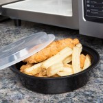 Pactiv Newspring NC723B 24 oz. Black VERSAtainer Round Microwavable Container with Lid - 150/Case