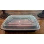 Pactiv Newspring NC723B 24 oz. Black VERSAtainer Round Microwavable Container with Lid - 150/Case