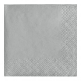Creative Converting 803281B Shimmering Silver 2-Ply Beverage Napkin - 600/Case