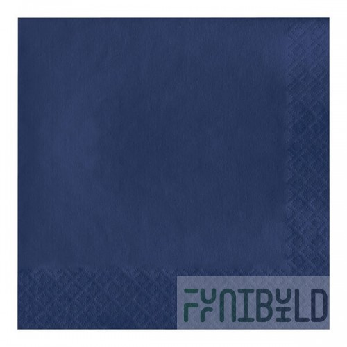 Creative Converting 581137B Navy Blue 3-Ply 1/4 Fold Luncheon Napkin - 500/Case