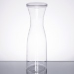 Fineline Platter Pleasers 3405-CL Disposable 35 oz. Clear Plastic Carafe with Lid Fineline Platter Pleasers 3405-CL Disposable 35 oz. Clear Plastic Carafe with Lid