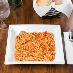 Libbey Slate 30 oz. Ultra Bright White Wide Rim Square Porcelain Pasta Bowl - Sample