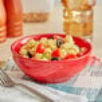 Acopa Capri 19 oz. Passion Fruit Red Stoneware Bistro Bowl - Sample