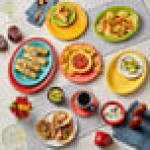 Acopa Capri 19 oz. Passion Fruit Red Stoneware Bistro Bowl - Sample
