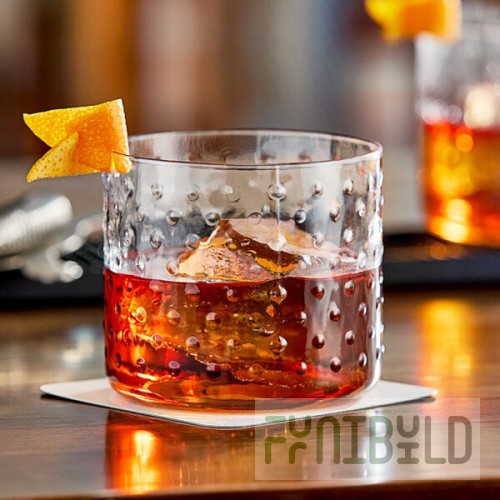 Acopa 12.5 oz. Hobnail Style Double Rocks Glass / Tumbler - Sample