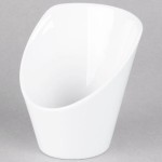 Tuxton GZP-040 TuxTrendz 4 oz. Porcelain White China High Back Bowl - 12/Case