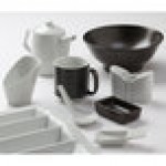 Tuxton GZP-040 TuxTrendz 4 oz. Porcelain White China High Back Bowl - 12/Case