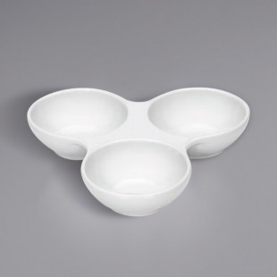 Bauscher Relation Today from BauscherHepp Bright White Tear-Shaped Porcelain Cruet Bowl - 24/Case