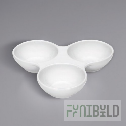 Bauscher Relation Today from BauscherHepp Bright White Tear-Shaped Porcelain Cruet Bowl - 24/Case