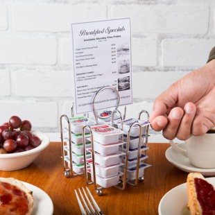 TableCraft Chrome-Plated Jelly Packet Rack - 12/Case