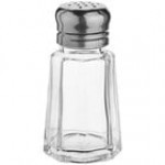 Choice 1 oz. Mushroom Top Paneled Salt and Pepper Shaker - 12/Pack