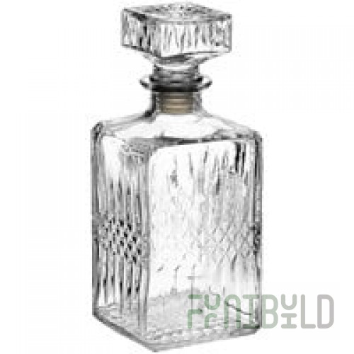 Franmara Jolie 30 oz. Square Crystal Decanter with Crystal Stopper - 6/Case