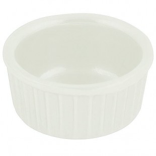 Bon Chef 9024 2 oz. Ivory Sandstone Finish Cast Aluminum Fluted Ramekin Bon Chef 9024 2 oz. Ivory Sandstone Finish Cast Aluminum Fluted Ramekin