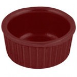 Bon Chef 9024 2 oz. Ivory Sandstone Finish Cast Aluminum Fluted Ramekin