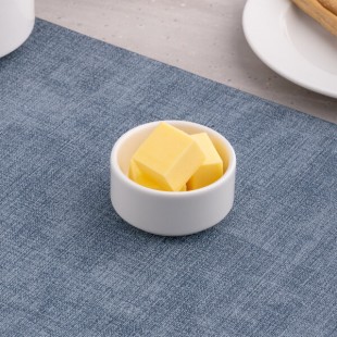 Ariane Prime 2.37 oz. Warm White Round Porcelain Butter Ramekin - 12/Case Ariane Prime 2.37 oz. Warm White Round Porcelain Butter Ramekin - 12/Case