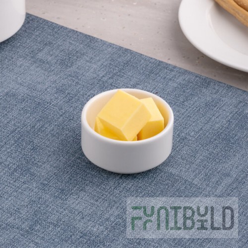 Ariane Prime 2.37 oz. Warm White Round Porcelain Butter Ramekin - 12/Case