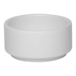 Ariane Prime 2.37 oz. Warm White Round Porcelain Butter Ramekin - 12/Case