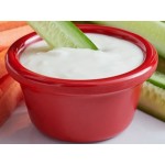 Acopa 2 oz. Red Smooth Melamine Ramekin - 12/Case
