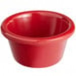Acopa 2 oz. Red Smooth Melamine Ramekin - 12/Case