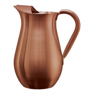 Service Ideas 67.6 oz. Rose Gold Stainless Steel Bell Pitcher with Guard WPB2BSRG