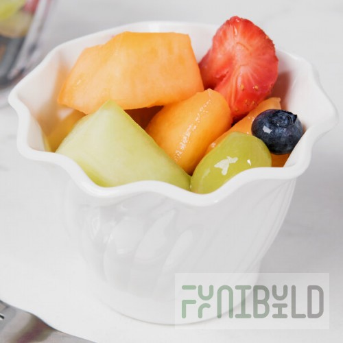 Cambro SRB5CW148 Camwear® 5 oz. White Polycarbonate Swirl Bowl - 24/Case
