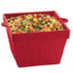 TableCraft CW1490R 6.5 Qt. Red Cast Aluminum Square Condiment Bowl TableCraft CW1490R 6.5 Qt. Red Cast Aluminum Square Condiment Bowl