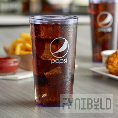 GET 6616-BP 16 oz. Blue Pepsi® SAN Plastic Pebbled Tumbler - 24/Pack