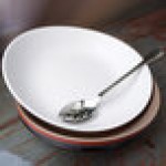 Libbey DRI-16-OME Driftstone 115 oz. Onyx Organic Melamine Coupe Serving Bowl - 6/Case