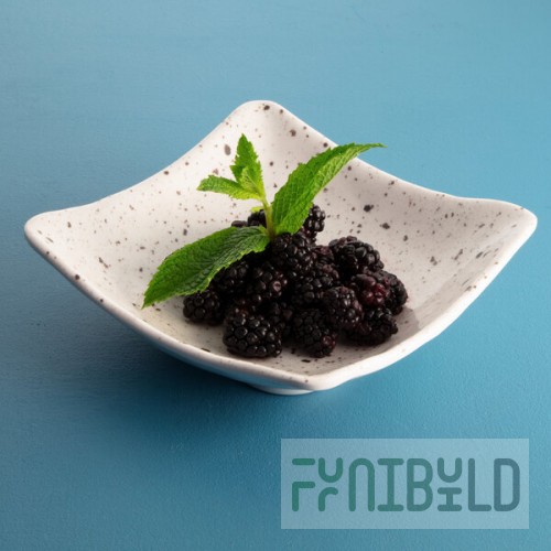 Elite Global Solutions D712SQ-CC Macchiato 22 oz. Chocolate Chip Square Melamine Bowl - 6/Case