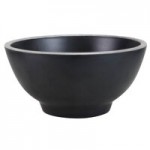 Elite Global Solutions B249102-SLVB Kobe 1.4 Qt. Black / Silver Oval Melamine Bowl