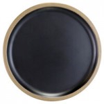 Elite Global Solutions B249102-SLVB Kobe 1.4 Qt. Black / Silver Oval Melamine Bowl