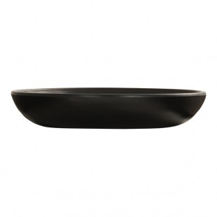 Cal-Mil Carmel 16 oz. Matte Black Coupe Melamine Pasta Bowl - 3/Case
