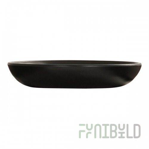 Cal-Mil Carmel 16 oz. Matte Black Coupe Melamine Pasta Bowl - 3/Case