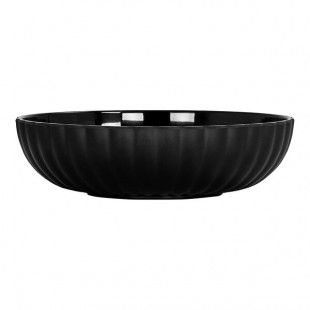 Cal-Mil 46 oz. Black Scalloped Melamine Bowl Cal-Mil 46 oz. Black Scalloped Melamine Bowl