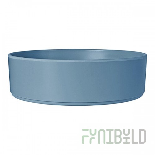 Cal-Mil Hudson 120 oz. Stone Blue Raised Rim Melamine Bowl