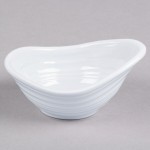 Elite Global Solutions DS45-W Swirl 4 oz. White Oblong Melamine Sauce Dish - 6/Case Elite Global Solutions DS45-W Swirl 4 oz. White Oblong Melamine Sauce Dish - 6/Case
