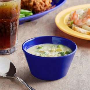 Acopa Foundations 8 oz. Blue Melamine Bouillon Cup - 12/Case
