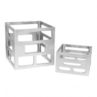 Eastern Tabletop 2-Piece Square Nesting Aluminum Riser Set