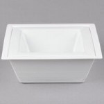 Cal-Mil PP2301-13 Prestige Black Three Tier Incline Display with Square Porcelain Plates - 16