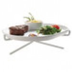 Cal-Mil 22014-4-15 Monterey White Plate Stand - 9 Cal-Mil 22014-4-15 Monterey White Plate Stand - 9