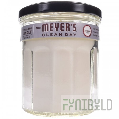 Mrs. Meyer's Clean Day 651386 7.2 oz. Lavender Scented Wax Candle - 6/Case