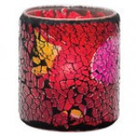 Hollowick 6301RG Crackle Red and Gold Glass Votive Hollowick 6301RG Crackle Red and Gold Glass Votive